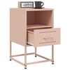 vidaXL Tables de chevet 2 pcs rose 36x39x60,5 cm acier