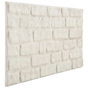 vidaXL Panneaux muraux 10 pc 100 x 50 cm Blanc Mousse EPS