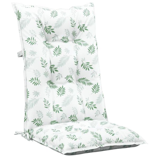 vidaXL Coussins de chaise de jardin &agrave; dossier haut lot de 4 120x50x7cm