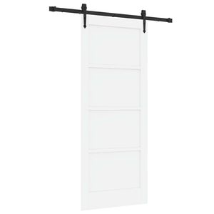vidaXL Porte coulissante ORKDAL 83 x 202 cm Bois de pin massif Blanc