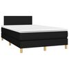 vidaXL Sommier &agrave; lattes de lit avec matelas LED Noir 120x200 cm Tissu