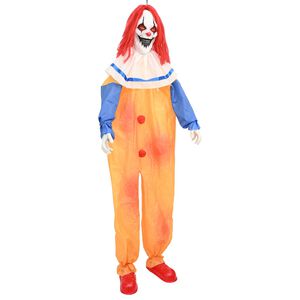 vidaXL Clown effrayant d'Halloween SPOOKA Jaune et Bleu 126,5 x 180 cm