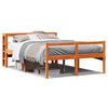 vidaXL Cadre de lit et t&ecirc;te de lit sans matelas cire marron 150x200 cm