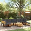vidaXL Salon de jardin avec coussins 8 pcs bois massif d'acacia