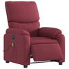 vidaXL Fauteuil de massage inclinable &eacute;lectrique Rouge bordeaux Tissu