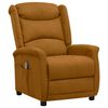 vidaXL Fauteuil de massage Marron Tissu microfibre