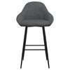 vidaXL Tabourets de bar lot de 2 gris fonc&eacute; velours