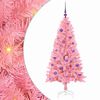 vidaXL Sapin de Noël avec 150 LED avec support Rose 150 cm PVC