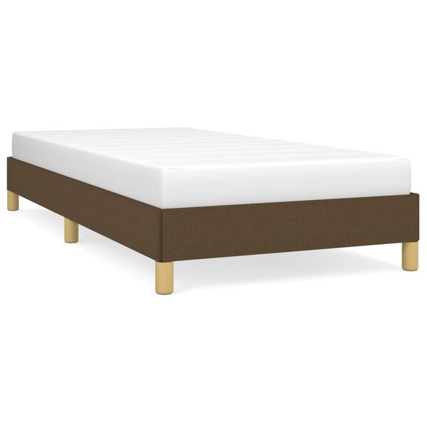 vidaXL Cadre de lit sans matelas marron fonc&eacute; 80x200 cm tissu