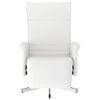 vidaXL Fauteuil inclinable avec repose-pieds blanc similicuir