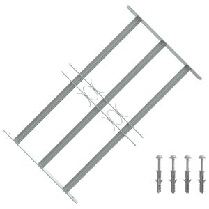vidaXL Grille r&eacute;glable de s&eacute;curit&eacute; de fen&ecirc;tres et 3 barres 500-650 mm