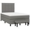vidaXL Sommier &agrave; lattes de lit avec matelas gris fonc&eacute; 120x190cm tissu