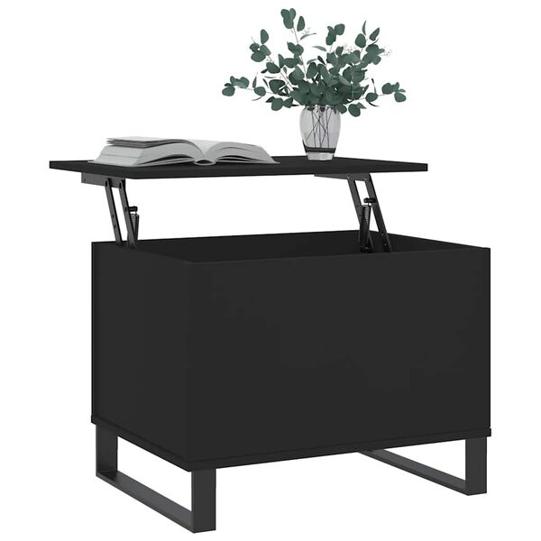 vidaXL Table basse Noir 60x44,5x45 cm Bois d'ingénierie