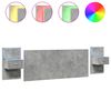 vidaXL T&ecirc;te de lit avec armoires gris b&eacute;ton 200 cm bois d'ing&eacute;nierie