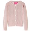 Cardigan pour enfants tricoté rose doux 116