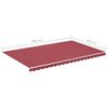 vidaXL Tissu de remplacement pour auvent Bordeaux rouge 5x3 m