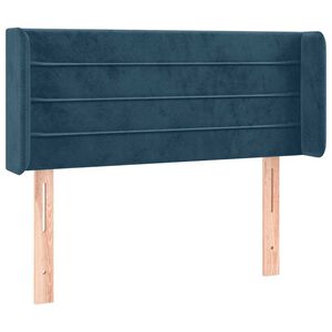 vidaXL T&ecirc;te de lit avec oreilles Bleu Fonc&eacute; 83x16x78/88 cm Velours