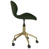 vidaXL Chaise pivotante de salle &agrave; manger Vert fonc&eacute; Velours