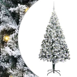 vidaXL Sapin de No&euml;l artificiel Blanc 180 cm PVC, Acier et Plastique
