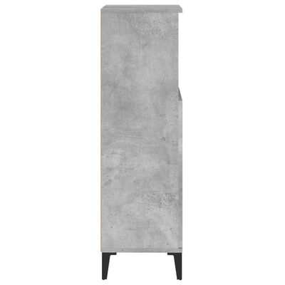 vidaXL Armoire de salle de bain gris béton 30x30x100 cm