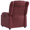 vidaXL Fauteuil inclinable électrique Rouge bordeaux Similicuir