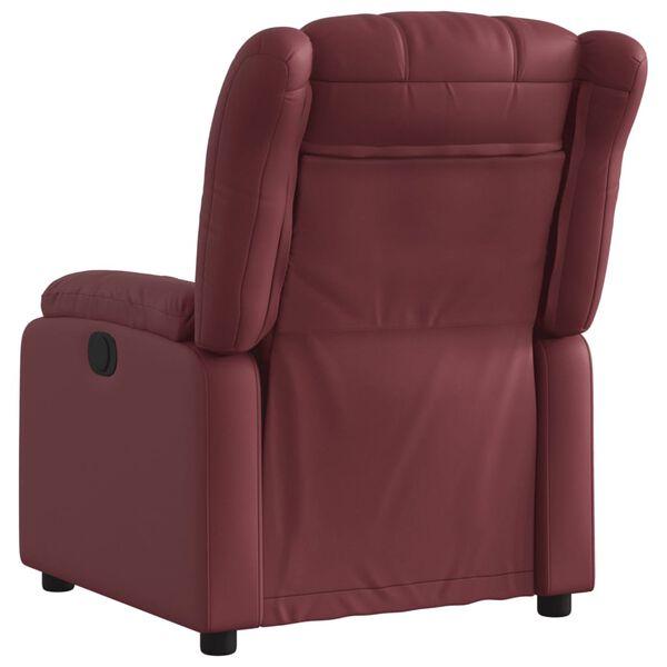 vidaXL Fauteuil inclinable électrique Rouge bordeaux Similicuir