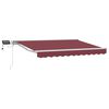vidaXL Cadre de store manuel avec LEDs Bourgogne et Blanc 2,5 x 2 m