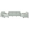 vidaXL Ensemble de canap&eacute;s 4 pcs gris clair velours