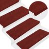 vidaXL Tapis d'escalier auto-adh&eacute;sifs 30 pcs rouge 65x24,5x3,5 cm