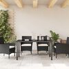 vidaXL Table de Jardin Noir 140 x 80 x 73 cm Teck massif