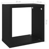 vidaXL &Eacute;tag&egrave;res cube murales 4 pcs Noir 26x15x26 cm