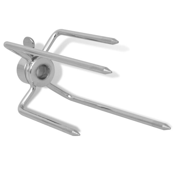vidaXL Fourchettes de broche 2 pcs Acier