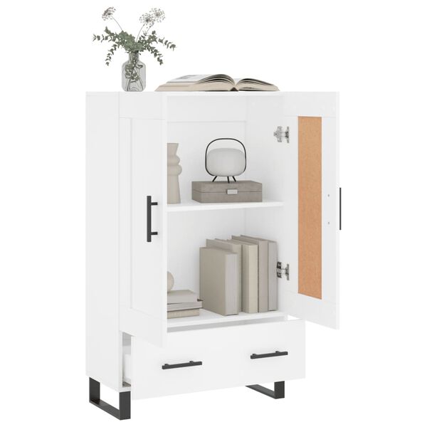 vidaXL Buffet haut blanc 69,5x31x115 cm bois d'ing&eacute;nierie