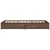 vidaXL Cadre de lit sans matelas ch&ecirc;ne marron 75x190 cm