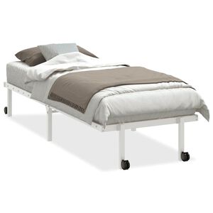 vidaXL Cadre de lit pliable sans matelas blanc 80x200 cm acier