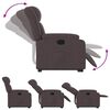 vidaXL Fauteuil inclinable marron foncé tissu