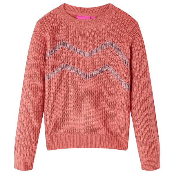 Pull-over tricoté pour enfants rose moyen 104