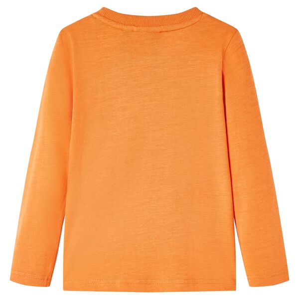 T-shirt enfant manches longues orange foncé 128