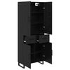 vidaXL Haut Armoire avec tiroir 2 pcs Ch&ecirc;ne noir 69,5 x 34 x 180 cm