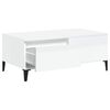 vidaXL Table basse Blanc brillant 90x50x36,5 cm Bois d'ing&eacute;nierie