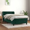 vidaXL Sommier &agrave; lattes de lit avec matelas Vert fonc&eacute; 100x200 cm