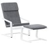 vidaXL Chaise de relaxation avec repose-pied Gris fonc&eacute; Tissu