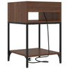 vidaXL Cabinet de chevet Ch&ecirc;ne brun 40 x 40 x 61 cm Bois d'ing&eacute;nierie