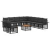 vidaXL Ensemble de canap&eacute;s d'ext&eacute;rieur 12 pc Noir et Gris fonc&eacute;