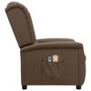 vidaXL Fauteuil &eacute;lectrique de massage Marron Tissu