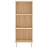 vidaXL Buffet haut Ch&ecirc;ne sonoma 34,5x34x180 cm Bois d'ing&eacute;nierie