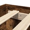 vidaXL Cadre de lit sans matelas ch&ecirc;ne fum&eacute; 135x190 cm bois ing&eacute;nierie