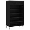 vidaXL Armoire &agrave; chaussures noir 60x35x105 cm bois d'ing&eacute;nierie