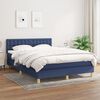vidaXL Sommier &agrave; lattes de lit avec matelas Bleu 140x200 cm Tissu