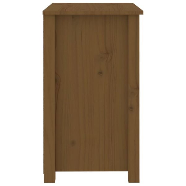 vidaXL Table de chevet Marron miel 50x35x61,5 cm Bois de pin massif